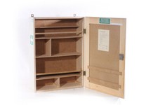 Vieux Armoire en Bois Cabinet Médical Armoire Murale Médecin Stehschrank Vintage