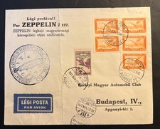 Agrome ZEPPELIN HUNGARY 1931 Cover To Budapest Z 127 VF (7231*