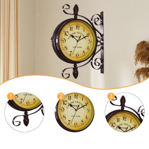 Horloge murale double - double, face