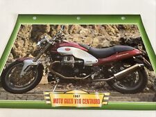 Moto Guzzi V10 Centauro 1997 1000 fiche carte moto passion collection Atlas