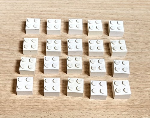 Lego 3003 20x brique blanche - 3003,