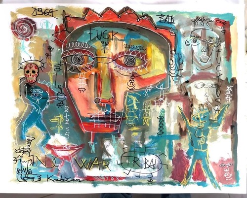 Peinture originale sur - peinture, papier