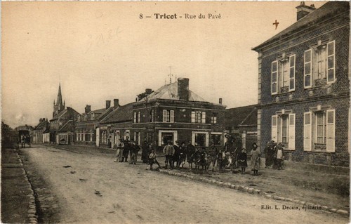 Cpa tricot rue de - -,