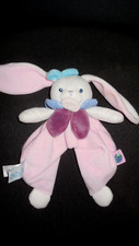 doudou plat lapin Berry rose