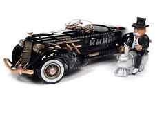 AWSS140 1/18 AUBURN 851 SPEEDSTER OPEN 1935 WITH MONOPOLY FIGURE BLACK GOLD