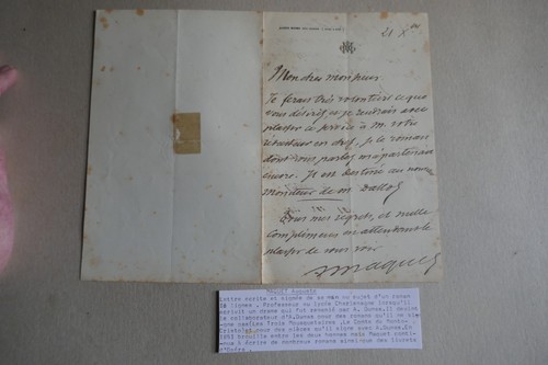 Lette maquet auguste signée - auguste,