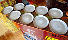 Lot of 9 Hollow Sandstone Dessert/Cheese Plates