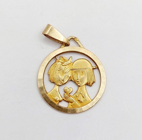 Pendentif médaille amour or - d'amour,