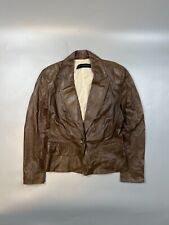 Women’s Ventcouvert Lambskin One Button Blazer Leather Jacket Size FR 42 (Y0674)
