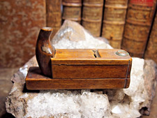 circa 1900 rare wooden snuffbox carved as carpenter planer