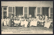 Old postcard Montier-en-Der, Agricultural Household School, Ironing and Sewing 