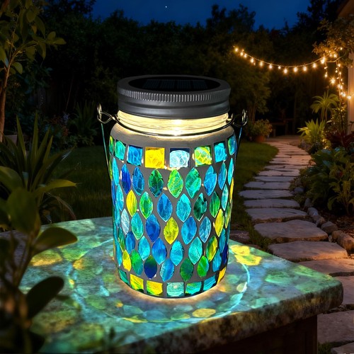 1pcs lampe solaire mosaïque - lampe,