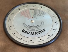 BAR MASTER STAINLESS STEEL COCKTAIL RECIPE WHEEL. 16 Popular Recipes(163ia)