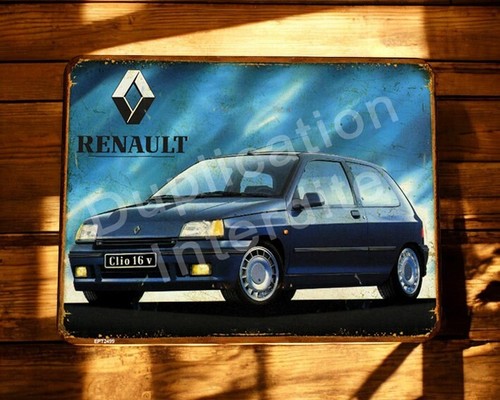 Plaque métal vintage renault - vintage,
