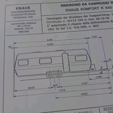 KNAUS COMFORT CARAVAN K640/1 TRAILER CARAVAN 1978 homologation card