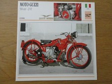 MOTO GUZZI 500 cm3 2 VT . ITALIE.1927 Fiche Moto Classic Motorcycle Card