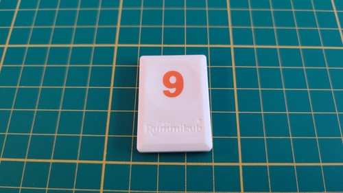 Tuile chiffre neuf orange - tuile,