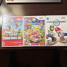 3 Game lot super Mario Bros Nintendo Wii