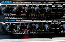 Alesis 3630 RMS/Peak Dual-Channel Compressor Limiter + Gate+ Power supply