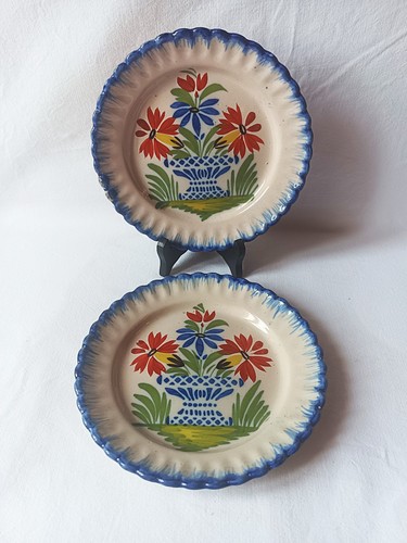 Paire assiettes anciennes