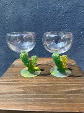 2 Hilton Mc Connico Crystal Cactus Cups Daum France