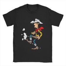 Lucky Luke Vintage Cartoon Tee Unisex Short Sleeve Shirt S-5XL