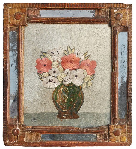 Cadre tapisserie brodés sous