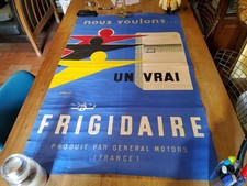 ANTIQUE/ORIGINAL VINTAGE POSTER FRIDGE POSTER by Villemot 1950's (rare)