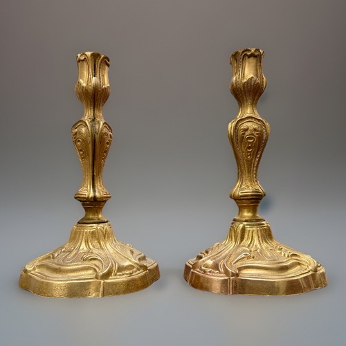 Paire bougeoirs bronze - paire, de