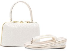 Silver Sandals & Bag Set Robe decollete S Yumei Japan Made