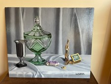 Tableau Ancien huile sur panneau J.B Maurice VECKER (1899-1988) nature morte