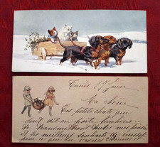 2 CPA - Enfants au panier de