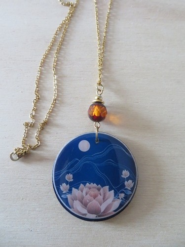 Collier fleur lotus et - fleur, de