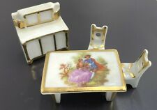 Limoges Porcelain Miniature Dining Furniture Gallant Decor Object