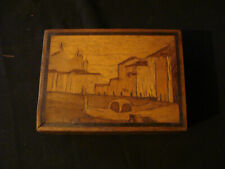 Venice Antique Cigarette Music Marquetry Box