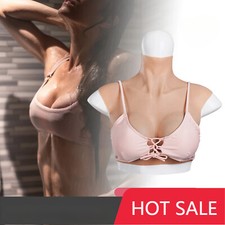 Realistic Silicone Breast Forms Man A/B/C/D/E/G Cup Shemale Transgender Cosplay