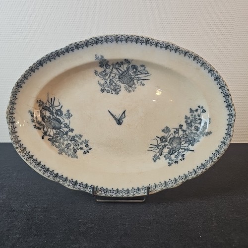 Plat ovale faïence - plat,