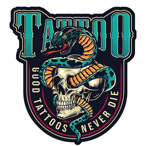 Tete mort tatoo serpent - tete,