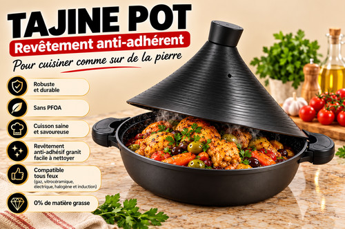 Tajine noir revêtement