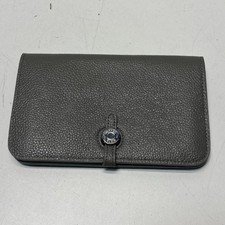 Hermes Gray Leather Wallet