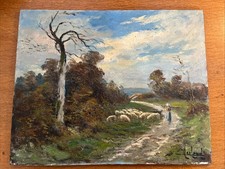 « Paysage et bergère »