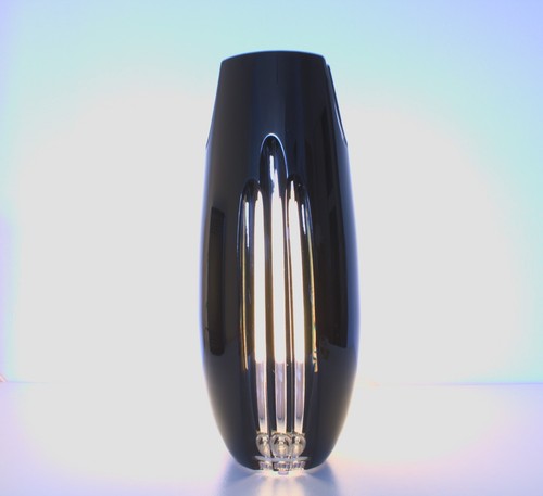 Vase cristal noir et - vase,