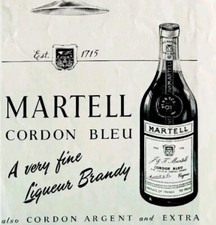 1952 Martell Cordon Bleu Cognac Advertisement Distillery Sphere UK Import HM2EE