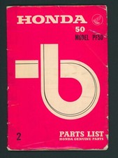 Honda PF50 Graduate Rigid (70-73) Factory Parts List Catalog Book PF 50 OHV FB27