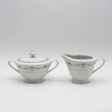 Noritake Milieu Du Siècle Chine Karen 3829 Crémier Et Sucrier avec Couvercle