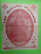 23/ PARTITION PAROLE & CHANSON - Les succès Parisiens (3) - vers 1920