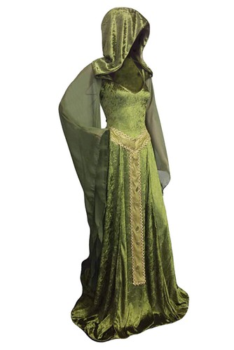 Robe médiévale capuche - robe,