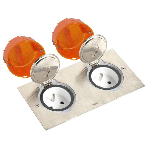 Prise etanche double ip44 avec - etanche,