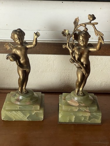 Paire statuettes angelots - paire,