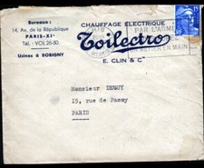 BOBIGNY & PARIS (93 / IX°) ELECTRIC HEATING "TOILECTRO / E. CLIN & Cie" 1953
